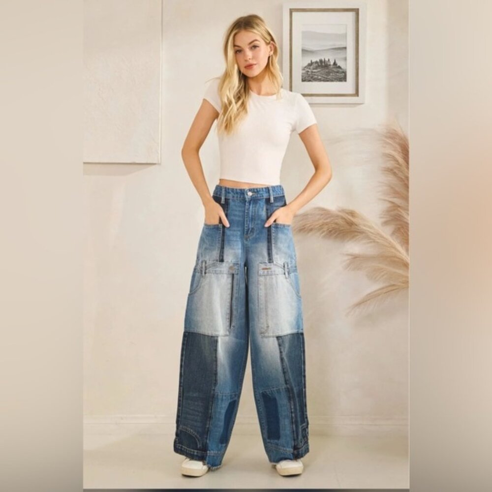 Oli & Hali Blue Wide Leg Jeans